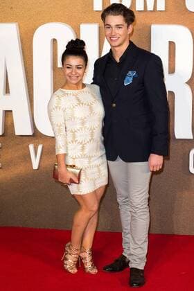 October 20, 2016 - London, London, UK - CLAUDIA FRAGAPANE and AJ PRITCHARD attend the European film premiere of Jack Reacher: Never Go Back. London, UK. London UK  - ZUMAl94_ 20161020_zaf_l94_131