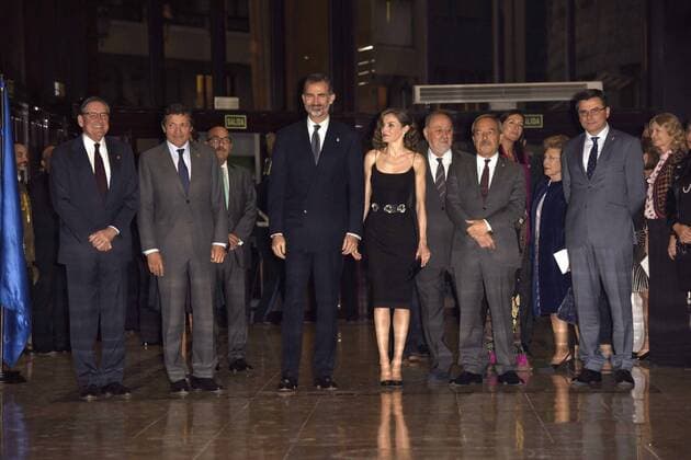 Oviedo. King Felipe and Queen Letizia attending a concert the day before the Princess of Asturias awards  JuanxRuizxBezos