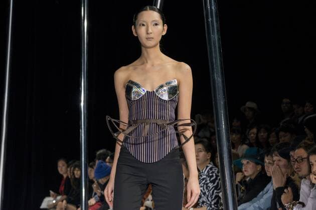 October 21, 2016 - Tokyo, Tokyo, Japan - A model presents a creation by designer Keiichiro Yuri for brand keiichirosense as part of Fashion Week Tokyo Spring Summer 2017. Tokyo Japan - ZUMAc166 20161021_zap_c166_030