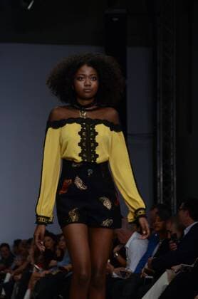 Greece: Second day of 10th AXDW in Athens A model wears a creation of Tassos Mitropoulos fashion designer. Second day of the 10th Athens Xclusive Designers Week fashion event in Athens with many Greek fashion designers showcasing their creations.  GeorgexPanagakis