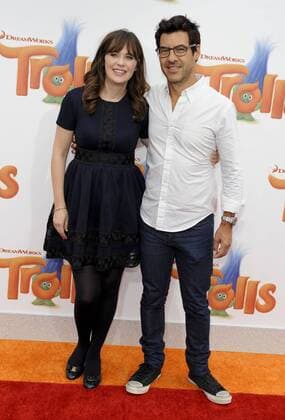 Zooey Deschanel & husband Jacob Pechenik TROLLS FILM PREMIERE Los Angeles Patrick Rideaux PicturePerfect