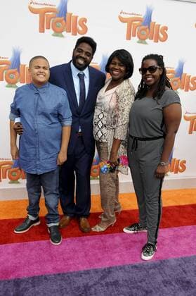 Ron Funches & family TROLLS FILM PREMIERE Los Angeles Patrick Rideaux PicturePerfect