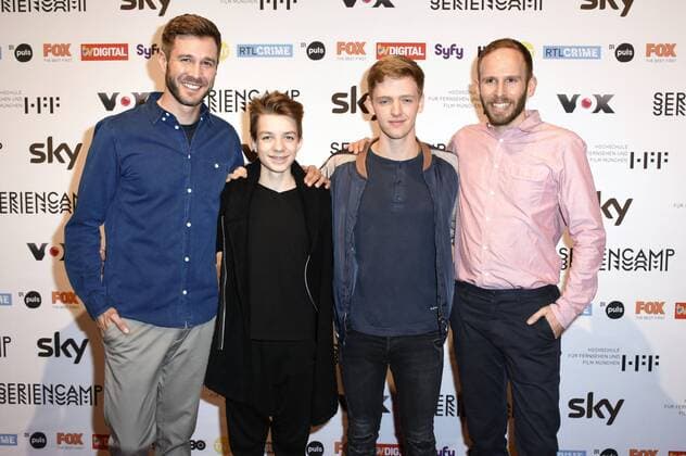 Jochen Schropp, Nick Julius Schuck, Timur Bartels und Malko Solf bei der Abschluss-Veranstaltung des Seriencamps 2016 mit dem Screening der VOX TV-Serie Der Club der roten Bänder und der Verleihung des Seriencamp Award in der Hochschule für Fernsehen und Film. München, 23.10.2016 Foto:xP.xSchönbergerx xFuturexImage