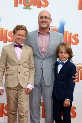LOS ANGELES - OCT 23: Mike Mitchell, sons at the Trolls Premiere at Village Theater on October 23, 2016 in Westwood, CA  Copyright: xKathyxHutchinsx xIPAx