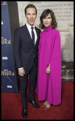. 24 10 2016. London, United Kingdom. Benedict Cumberbatch and his wife Sophie Hunter arriving at the Doctor Strange launch event at Westminster Abbey in London.  xStephenxLockx xi-Imagesx IIM-13682-0022