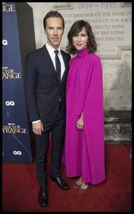 . 24 10 2016. London, United Kingdom. Benedict Cumberbatch and his wife Sophie Hunter arriving at the Doctor Strange launch event at Westminster Abbey in London.  xStephenxLockx xi-Imagesx IIM-13682-0024