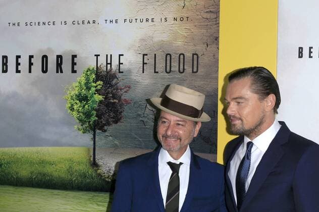 Fisher Stevens und Leonardo DiCaprio beim Screening des Dokumentarfilms Before The Flood im Bing Theater der LACMA. Los Angels, 24.10.2016 Foto:xD.xBedrosianx xFuturexImage