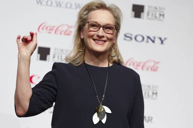 October 24, 2016 - Tokyo, Japan - Meryl Streep who is one of the famous actress appeared at the press conference of the movie Florence Foster Jenkins in Roppongi Academy hills as part of the Tokyo International Film Festival in Tokyo October 24, 2016. Tokyo Japan  - ZUMAn230 20161024_zaa_n230_375