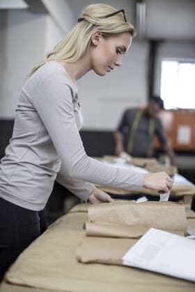 Young woman working in tailor shop model released Symbolfoto property released  ZEF10685