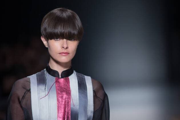 October 26, 2016 - Sao Paulo, Brazil - Model presents creation by Vitorino Campos, during the Sao Paulo Fashion Week, winter 2017 edition, this Wednesday , in Sao Paulo, Brazil. Sao Paulo Brazil - ZUMAl146 20161026_zaf_l146_043