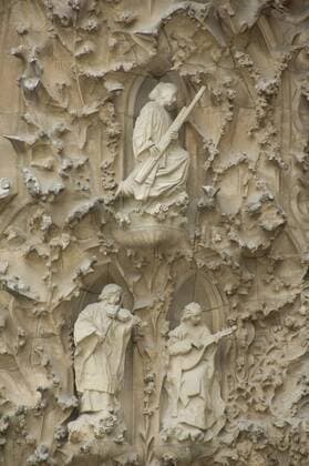 Spain, Barcelona. Gaudi s La Sagrada Familia, Nativity Facade detail.  Copyright: xCindyxMillerxHopkinsx xDanitaxDelimont EU27 CMI0250