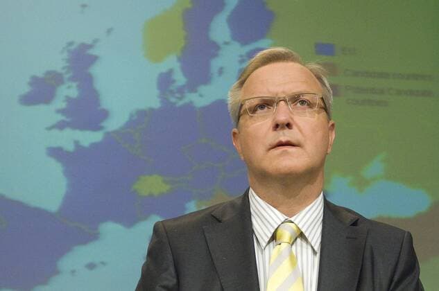 Nov 05, 2008 - Brussels, Belgium - European enlargement commissioner OLLI REHN speaks during a conference on enlargement package at EU commission headquaters in Brussels. The Commission adopted its annual strategy document explaining its policy on EU enlargement. The document includes also a summary of the progress made over the last twelve months by each candidate and potential candidate Croatia, the former Yugoslav Republic of Macedonia, Turkey, as well as Albania, Bosnia and Herzegovina, Montenegro, Serbia and Kosovo. - ZUMAw80_ 20081105_nar_w80_032