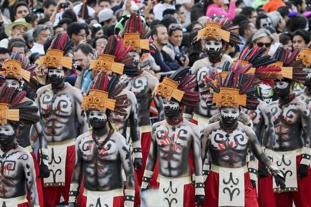 Day of the Dead Parade in Mexiko Stadt October 29, 2016 - Mexico - EUM20161029NAC07.JPG .CIUDAD DE MEXICO TraditionsTradiciones-CDMX.- Aspectos del primer Magno Desfile de Dia de Muertos, 29 de octubre de 2016.  - ZUMAu78_ 20161029_zaf_u78_086
