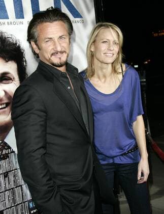 Nov 13, 2008 - Beverly Hills, California, USA - Actor SEAN PENN & Actress ROBIN WRIGHT arriving to the Milk Los Angeles Premiere held at the Academy of Motion Pictures. - ZUMAo05_ 20081113_lis_o05_063