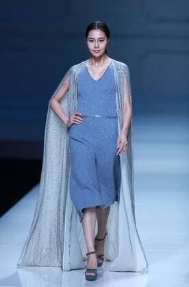 BEIJING, CHINA - OCTOBER 30: A model showcases designs on the runway at Snow Lotus collection by Tanya Wang during the Mercedes-Benz China Fashion Week Spring Summer 2017 at Banquet Hall of Beijing Hotel on October 30, 2016 in Beijing, China.  CFP494679692