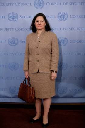United Nations - New York - USA - November 21 2008 - Ambassador Maria Luiza Ribeiro Viotti of Brazil poses for a photo in front of the Security Council stakeout at the UN Headquarters in New York. - ZUMAra1_ 20081121_zaf_ra1_007