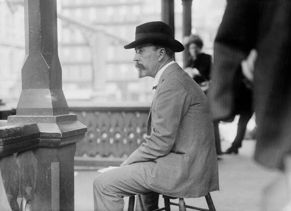 August 3, 2016 - Lincoln Steffens, American Journalist, Lecturer and Political Philosopher, Portrait, Union Square, New York City, New York, USA, Bain News Service, April 1914 - ZUMAg145 20160803_zza_g145_002