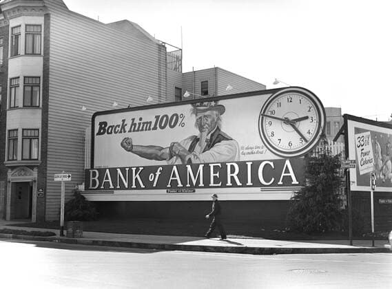 June 13, 2013 - Bank of America Victory Bond Billboard, San Francisco, California, USA, Ann Rosener for Office of War Information, May 1943 - ZUMAg145 20130613_zza_g145_002