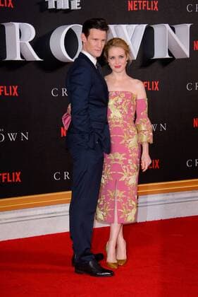 . 01 11 2016. London, United Kingdom. Matt Smith and Claire Foy attend The Crown TV series premiere.  xChrisxJosephx xi-Imagesx IIM-13723-0028