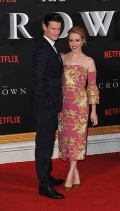 November 1, 2016 - London, England, United Kingdom - Matt Smith and Claire Foy attend the world premiere of The Crown at Odeon Leciester Square. London United Kingdom - ZUMAs147 20161101_zap_s147_028