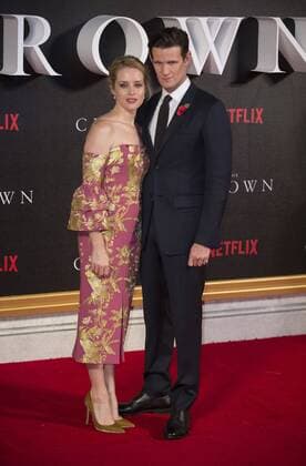The Crown World Premiere London, UK. Matt Smith and Claire Foy at the World Premiere of new Netflix Original series The Crown at Odeon Leicester Square on November 1, 2016 in London, England. LMK386 -61210-021116 