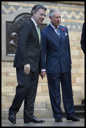 . 02 11 2016. London, United Kingdom. The Prince of Wales with the Columbian President Juan Manuel Santos Calder—n at the Natural History Museum in London on the second day of the President s State Visit to the United Kingdom.  xStephenxLockx xi-Imagesx IIM-13730-0001