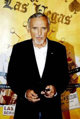 Jun 10, 2009 - Las Vegas, Nevada, USA - Actor and festival executive, DENNIS HOPPER (Chairman of the Creative Advisory Board) arrives at the premiere of Saint John of Las Vegas during the opening night of the Cinevegas Film Festival. - ZUMAn50_ 20090610_mkh_n50_148
