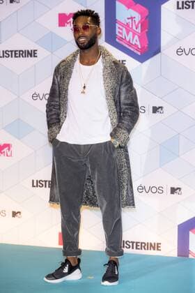 Tinie Tempah arrives at the MTV Europe Music Awards in Rotterdam, The Netherlands on November 6, 2016.  ROT20161106878 SVENxHOOGERHUIS
