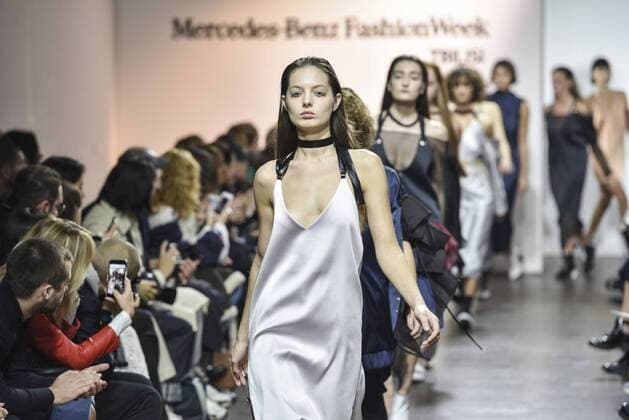 (161106) -- TBILISI, Nov. 6, 2016 -- Models present creations by Teyo from Georgia during the Mercedes-Benz Fashion Week in Tbilisi, capital of Georgia, on Nov. 6, 2016. ) GEORGIA-TBILISI-FASHION WEEK GiorgixInduashvili 