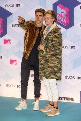 Jack and Jack arrive in the photo room during the MTV Europe Music Awards in Rotterdam, The Netherlands on November 6, 2016.  ROT20161106918 SVENxHOOGERHUIS