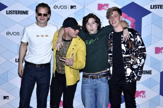 Magnus Larsson, Mark Falgren, Lukas Forchhammer, Morten Ristorp (Lukas Graham) bei der Verleihung der MTV Europe Music Awards 2016 im Ahoy Rotterdam. Roterdam, 06.11.2016 Foto:xA.xHübnerx xFuturexImage