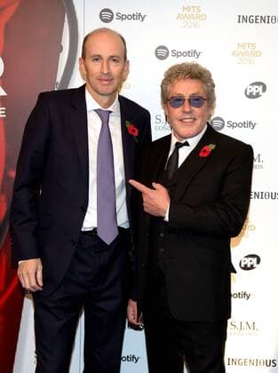 English singer Roger Daltrey and Peter Leathem attending the Music Industry Trusts Award, at Grosvenor House in London. NOVEMBER 7th 2016  DFLx163483