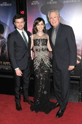 November 10, 2016 - Los Angeles, California, United States - November 10th 2016 - Los Angeles California USA - Actor ALDEN EHRENREICH, Actress LILY COLLINS, Actor WARREN BEATTY at the AFI Film Festival Opening Night Premiere Rules Don t Apply held at the TCL Chinese Theater, Los Angeles, CA Los Angeles United States - ZUMAf05_ 20161110_zaf_f05_002
