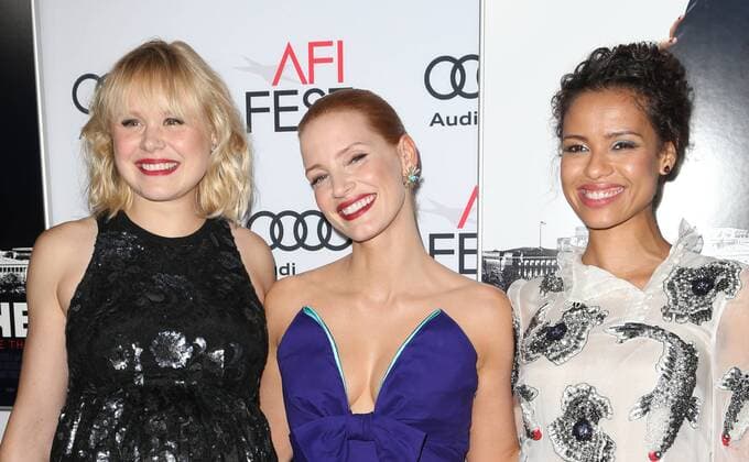 November 11, 2016 - Hollywood, CA, United States - 11 November 2016 - Hollywood, California - Alison Pill, Jessica Chastain, Gugu Mbatha-Raw. AFI FEST 2016 Presented By Audi - Premiere Of EuropaCorp USA s Miss Sloane held at The TCL Chinese 6 Theatres. Photo Credit: AdMedia Hollywood United States - ZUMAa123 20161111_zaa_a123_287
