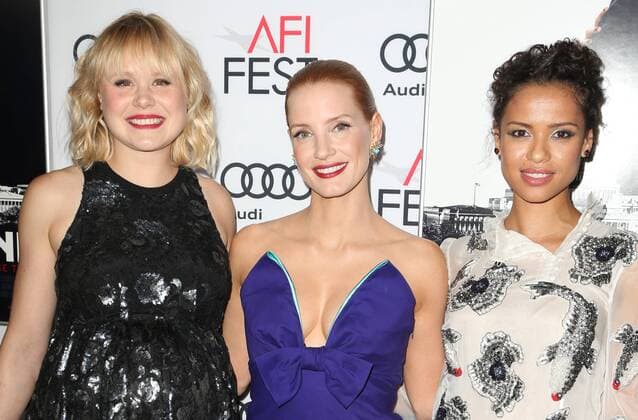 November 11, 2016 - Hollywood, CA, United States - 11 November 2016 - Hollywood, California - Alison Pill, Jessica Chastain, Gugu Mbatha-Raw. AFI FEST 2016 Presented By Audi - Premiere Of EuropaCorp USA s Miss Sloane held at The TCL Chinese 6 Theatres. Photo Credit: AdMedia Hollywood United States - ZUMAa123 20161111_zaa_a123_275