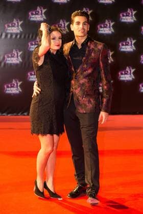 Christophe Licata mit Partnerin Coralie CELEBRITES : NRJ Music Awards - Cannes - 12 11 2016 NicolasGavet 