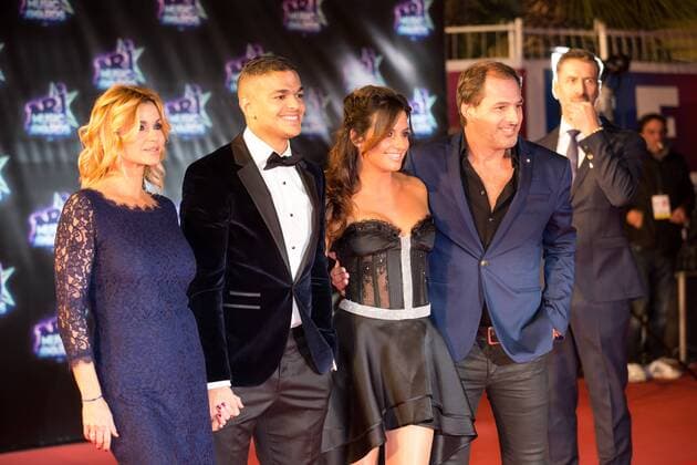 Hatem Ben Arfa, Laetitia Milot, Ingrid Chauvin mit Ehemann Thierry Peythieu CELEBRITES : NRJ Music Awards - Cannes - 12 11 2016 NicolasGavet 