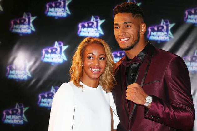 213403 Francois Glories Starface 2016-11-12 Cannes France NRJ Music Awards 2016. FRANCE Cannes 12-11-2016. Estelle Mossely et Tony Yokaattend arivent sur le red Carpet pour la 18 ieme édition des NRJ Music awards à Cannes.  Copyright: xFrancoisxGloriesx xStarfacex STAR_213403_145