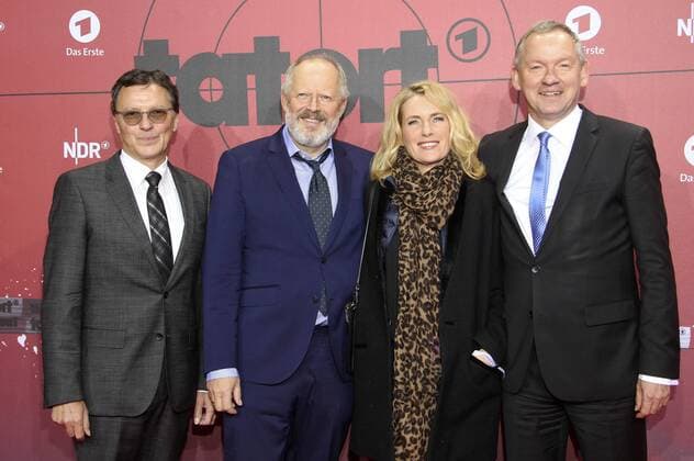 Volker Herres, Axel Milberg, Maria Furtwängler und Lutz Mamor bei der Premiere des 1000. Tatort-Krimis Taxi nach Leipzig im Cinemaxx Dammtor. Hamburg, 11.11.2016 Foto:xgbrcix xFuturexImage