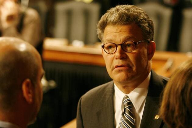 Jul 13, 2009 - Washington, District of Columbia, USA - Senator AL FRANKEN during a recess of the hearing for Supreme Court Nominee Sonia Sotomayor - ZUMAb21_ 20090713_mms_b21_811