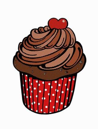 Nahaufnahme eines Schokoladen-Cupcakes  JacquiexBoyd 10640405