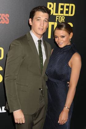 November 14, 2016 - New York, New York, U.S. - Actor MILES TELLER and his girlfriend ÃäKELEIGH SPERRY attend the New York premiere of Bleed For This held at the AMC Lincoln Square Theater. New York U.S. - ZUMAk03_ 20161114_zaf_k03_016