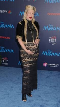 November 14, 2016 - Los Angeles, California, United States - November 14th 2016 - Los Angeles California USA - Actress TORI SPELLING at the Disney World Premiere Moana held at the El Capitan Theater, Hollywood, CA Los Angeles United States - ZUMAf05_ 20161114_zaf_f05_126