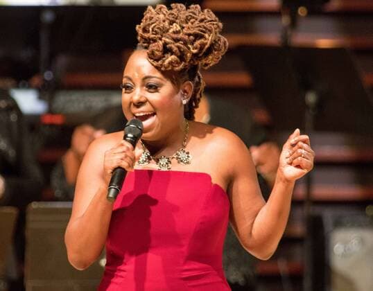 November 15, 2016 - Philadelphia, Pennsylvania, U.S - Grammy nominated R&B singer, LEDISI, performing at the Marian Anderson Award show in Philadelphia Pa. The 2016 Award was presented to Leon Huff, Kenny Gamble and Patti LaBelle Philadelphia U.S. - ZUMArf1_ 20161115_zaf_rf1_010