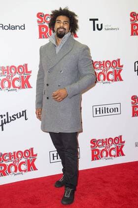 David Haye bei der Ankunft zur Musical Premiere von School of Rock The Musical am 14.11.2016 in London School of Rock The Musical New London Theatre Opening Night , 2016 