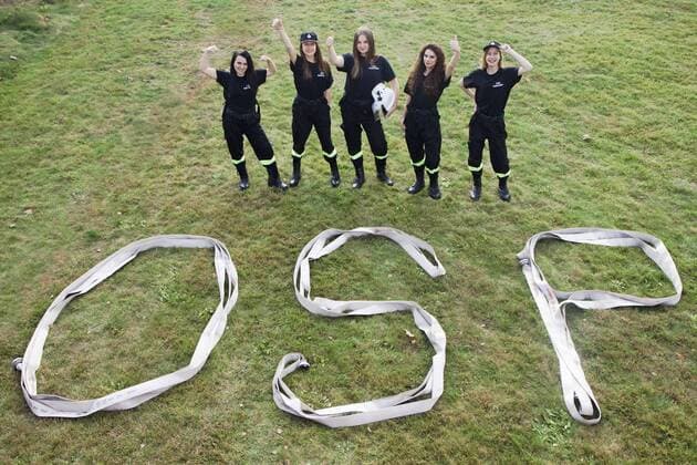 Members of Female Squad of Volunteer Fire Department pose for calendar Members of Female Squad of Volunteer Fire Department in Chotowa, Poland pose for a calendar for upcoming year 2017 in order to raise some extra founds for activity of their Fire Department. EN_01234821_0014 