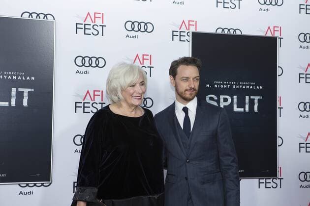 November 15, 2016 - Hollywood, California, United States - Actress Betty Buckley (L) with actor James McAvoy (R) attend the premier of Split at AFI Fest 2016 presented by AUDI at TCL Chinese Theatre in Hollywood, CA on November 15th Hollywood United States  - ZUMAn230 20161116_zaa_n230_264