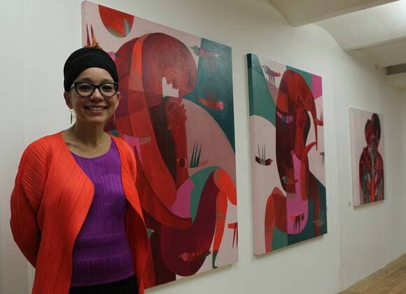 Spanish artist Marina Anaya poses during her exhibition Soy de donde estes (I am from you are) in Mexico City, Mexico, 17 November 2016. Exhibition Soy de donde estes (I am from you are) !ACHTUNG: NUR REDAKTIONELLE NUTZUNG!  MEX30 20161118-636150397577566557