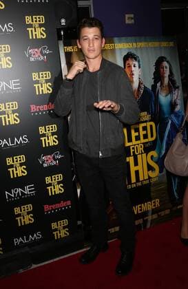November 17, 2016 - Las Vegas, NV, United States - 17 November 2016 - Las Vegas, NV - Miles Teller. Bleed for This Las Vegas Premiere at Brenden Theatres at Palms Las Vegas. Photo Credit: MJT AdMedia Las Vegas United States - ZUMAa123 20161117_zaa_a123_459