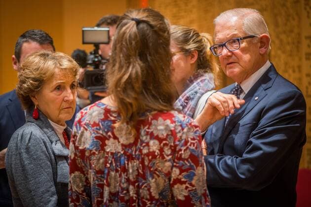 17-11-2016 New York Princess Margriet and Pieter van Vollenhoven during the rehearsel of the baroque orchestra and choir of the Koninklijk Conservatorium and the Juilliard school in New York. More than 63 top talents of both academies played the Hohe Messe of J.S. Bach.  Copyright: xPPE RxClementx